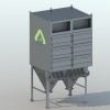 Flat bag dust collector